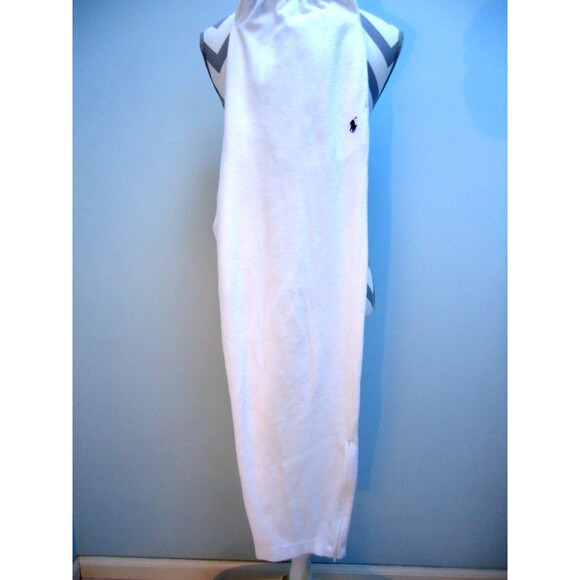 VTG THICK TERRY CLOTH Polo Ralph Lauren Mens White track sweat pants lounge sz M - Picture 10 of 10